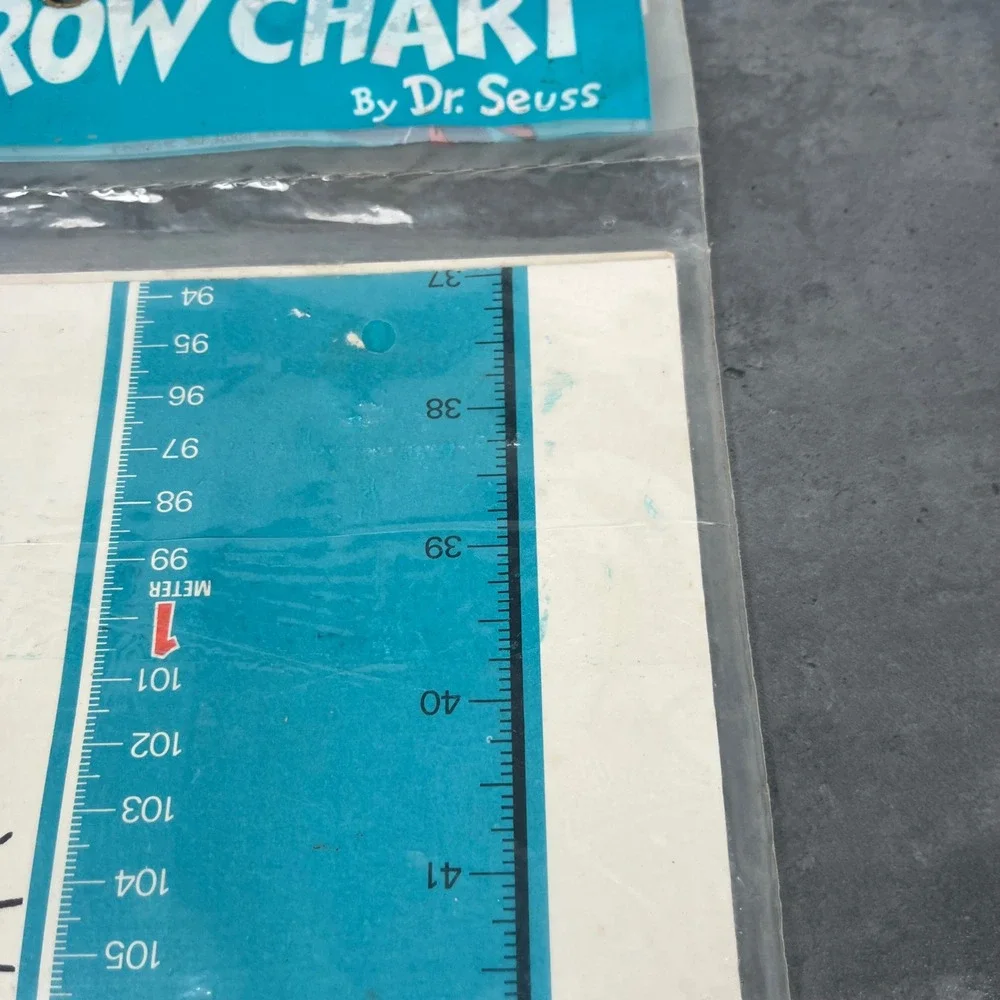 The Cat in‎ the Hat Grow Chart by Dr Seuss Vintage Random House 1977
